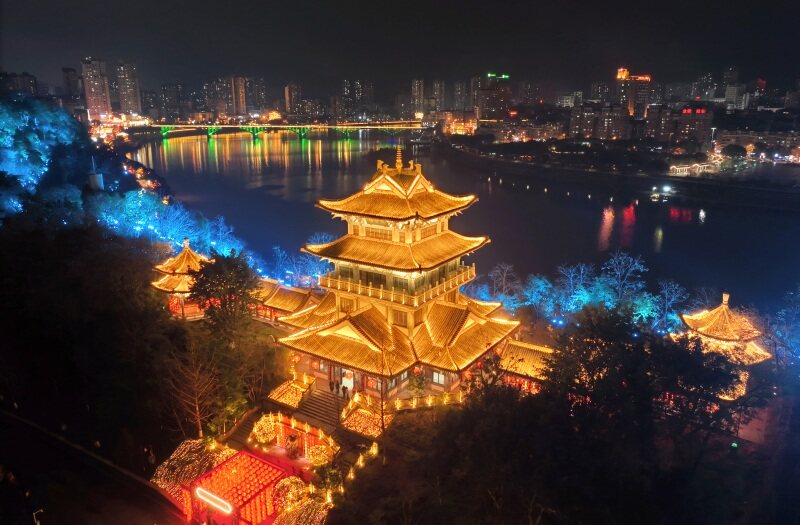 内江夜景。王斌摄
